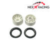 Nexx racing NXUSA-EVO-F+2-W “JUD” threaded carbon-fiber reinforced EVO Flanged Front Wheels (2) pcs for Mini-Z  - F8.5 OFFSET +2  (White)