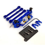 blauwe rc auto onderdelen ophanging