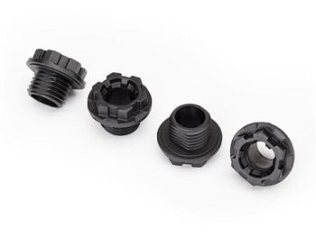 Traxxas TRX8886 Stub axle nut (4), TRX8886 - vier zwarte