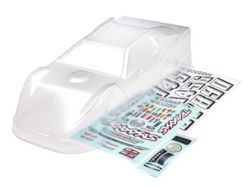 Traxxas TRX10426 Body, Slash Late Model (clear, untrimmed, requires painting)/ decal sheets - transparante