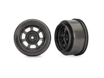 Traxxas TRX10471X Dirt Oval Gray Front Wheels (2) - twee don