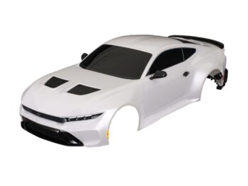 Traxxas TRX10511-WHT Body, Ford Mustang, complete (white) (painted, decals applied) (includes side mirrors, spoiler, grilles, vents, & clipless mounting) - witte, complete