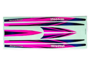 Traxxas TRX10698-PINK Decal set, hull (pink) (waterproof) (for Disruptor) - een set