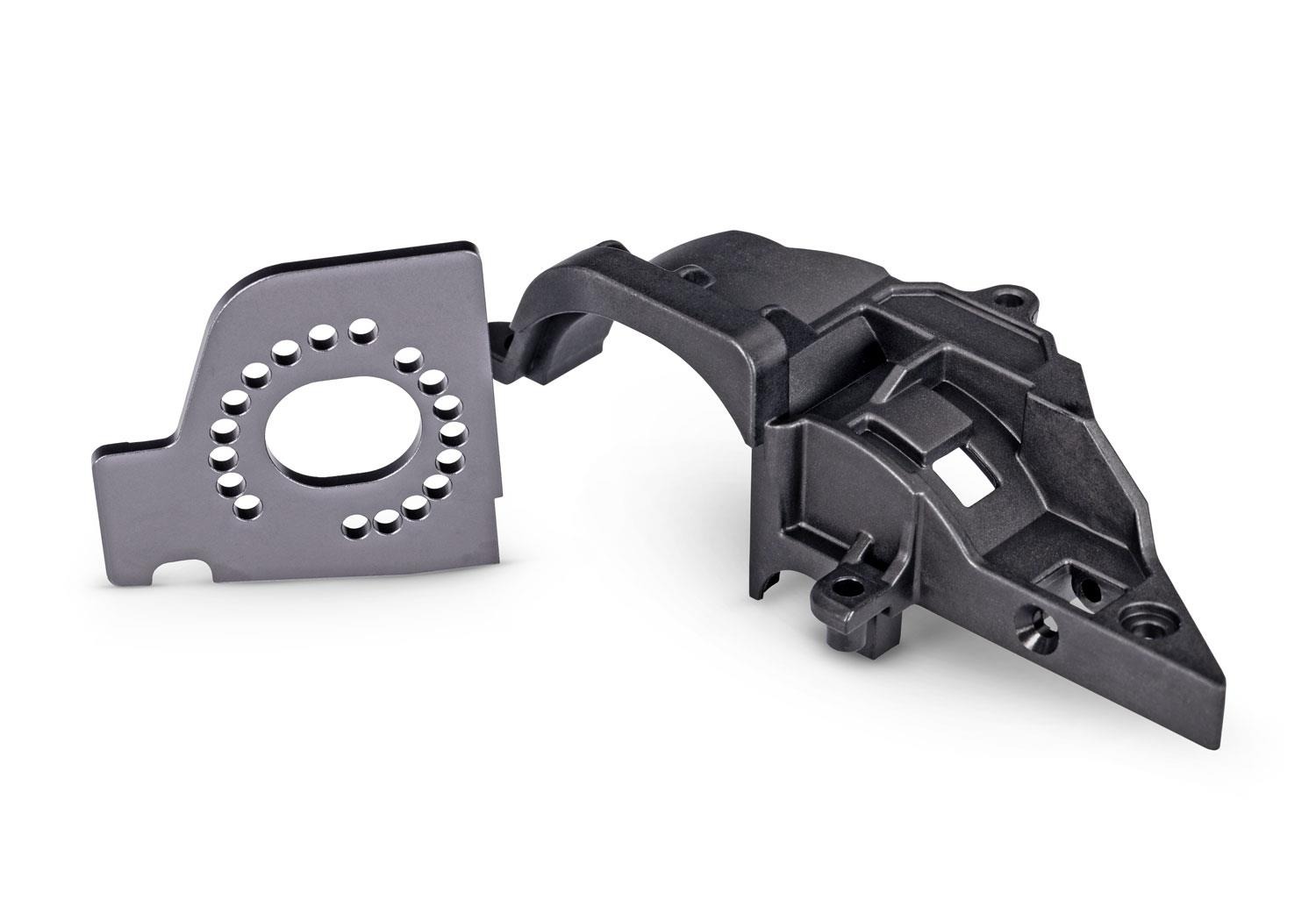 Gray Aluminum Motor Plate and Gear Cover Traxxas TRX10769R Gray Aluminum Motor Plate and Gear Cover - twee donker