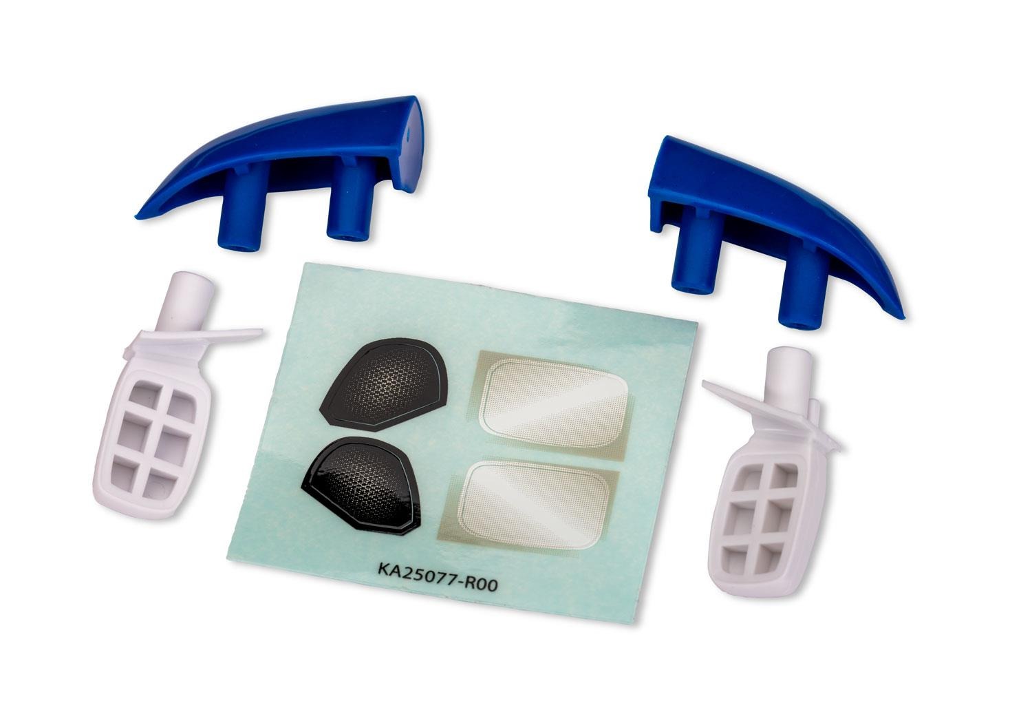 Side Mirrors and Roof Intakes Traxxas TRX10818-BLUWHT Side Mirrors and Roof Intakes - een set van blauwe