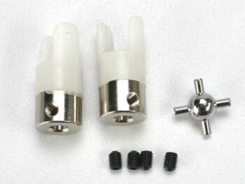 Traxxas TRX1539R U- joints (2)/ 3mm set screws (4), TRX1539R - een set van twee