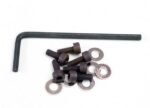 Backplate screws (3x8mm hex cap) (6)/washers (6)/ wrench, TRX1552