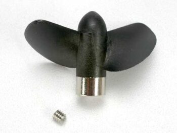 Traxxas TRX1583 Propeller, right/ 4.0mm GS (set screw) (1), TRX1583 - zwarte twe