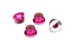 NUTS, 4MM FLANGED NYLON LOCKING (ALUMINIUM, PINK ANODIZED, TRX1747P