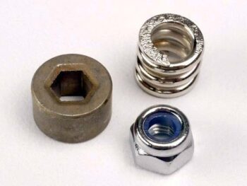 Traxxas TRX1994 Slipper tension spring/ spur gear bushing & locknut, TRX1994 - drie metalen onder