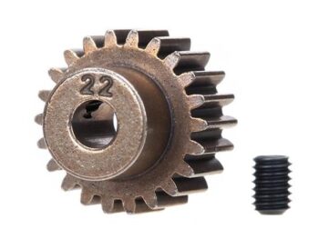 Traxxas TRX2422 Gear, 22-T pinion (48-pitch) / set screw, TRX2422 - een