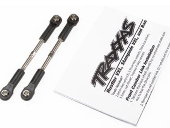 Traxxas TRX2445 Turnbuckles, toe link, 55mm (75mm center to center) (2) (ass, TRX2445 - twee zwar