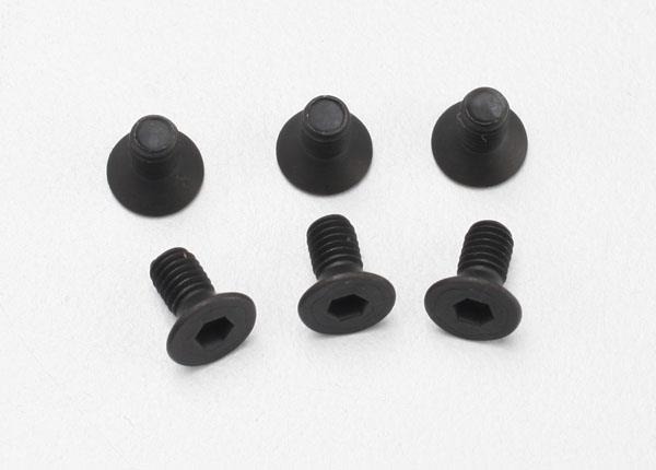 Screws, 3x6mm countersunk machine (6) (hex drive), TRX2534 Traxxas TRX2534 Screws, 3x6mm countersunk machine (6) (hex drive), TRX2534 - zes zwarte