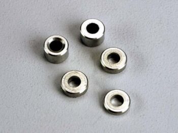 Traxxas TRX2539 Aluminum spacers: 3x6x1.5mm (2)/ 3x6x2.5mm (1)/ 3x6x3.8mm (2, TRX2539 - vijf kleine, cilind