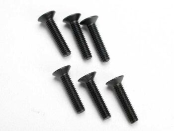 Traxxas TRX2547 Screws, 4x18mm countersunk machine (hex drive) (6), TRX2547