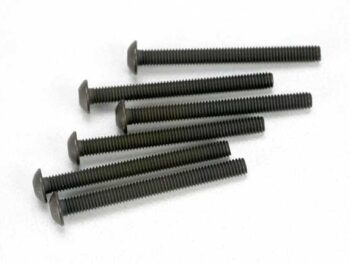 Traxxas TRX2582 Screws, 3x30mm button-head machine (hex drive) (6), TRX2582