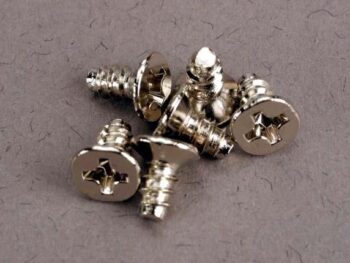 Traxxas TRX2653 Screws, 3x6mm countersunk self-tapping (6), TRX2653 - een kleine stapel
