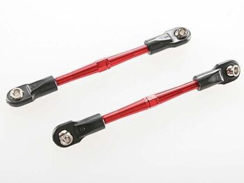 Traxxas TRX3139X Turnbuckles, aluminum (red-anodized), toe links, 59mm (2) (a, TRX3139X - twee rode