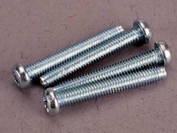Traxxas TRX3189 Screws, 2.5x19mm roundhead machine screws (4), TRX3189 - vier zilverkle