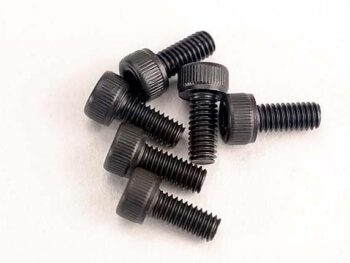 Traxxas TRX3215 Screws, 2.5x6mm cap-head machine (hex drive) (6), TRX3215 - zes zwar