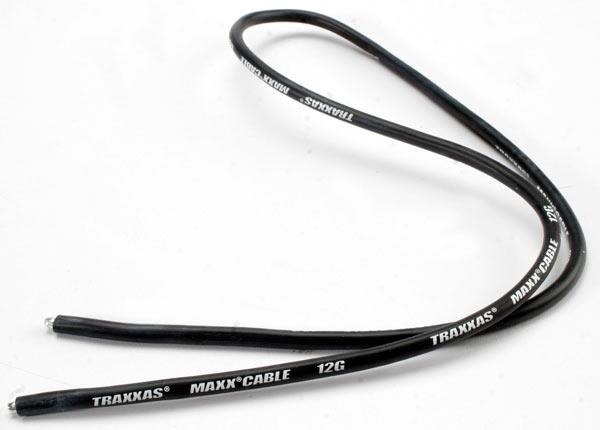 Wire, 12-gauge, silicone (Maxx Cable) (650mm or 26 inches), TRX3343 Traxxas TRX3343 Wire, 12-gauge, silicone (Maxx Cable) (650mm or 26 inches), TRX3343 - zwart