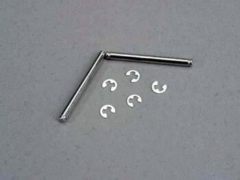 Traxxas TRX3740 Suspension pins, 2.5x31.5mm (king pins) w/ E-clips (2) (stre, TRX3740 - twee zilver