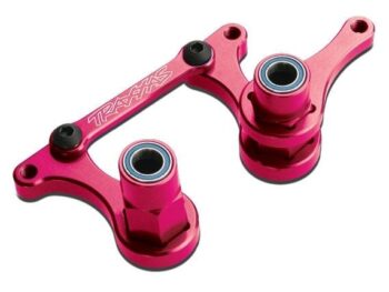 Traxxas TRX3743P Steering bellcranks, drag link (blue-anodized T6 PINK, TRX3743P - twee roze
