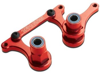 Traxxas TRX3743X Steering bellcranks, drag link (red-anodized T6 aluminum)/ 5, TRX3743X - twee