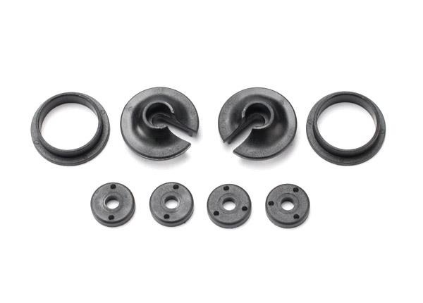 Spring retainers, upper & lower (2)/ piston head set (2-hole, TRX3768 Traxxas TRX3768 Spring retainers, upper & lower (2)/ piston head set (2-hole, TRX3768 - een set van acht