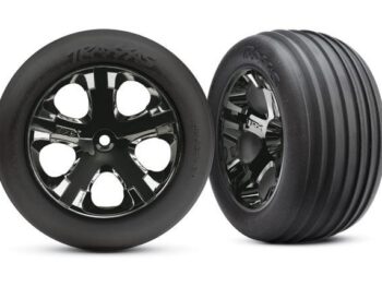Traxxas TRX3771A Tires & wheels, assembled, glued (2.8)(All-Star black chrome, TRX3771A - twee zwarte RC