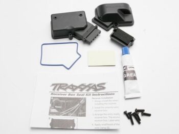 Traxxas TRX3924 Box, receiver (sealed)/ foam pad/ silicone grease/2.5x8mm BC, TRX3924 - een set van zwar