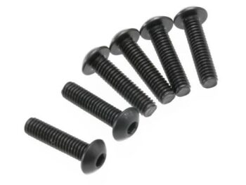 Traxxas TRX3933 Screws, 4x16mm button-head machine (hex drive) (6), TRX3933 - zes zwarte machines