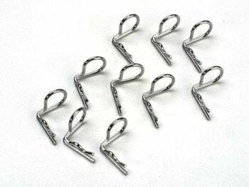Traxxas TRX3935 Body clip (mounting clip), angled, 90-degrees (10), TRX3935 - tien zilverkle