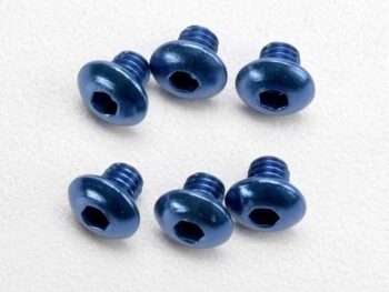 Traxxas TRX3940 Screws, 4x4mm button-head machine, aluminum (blue) (hex driv, TRX3940 - zes glanzende