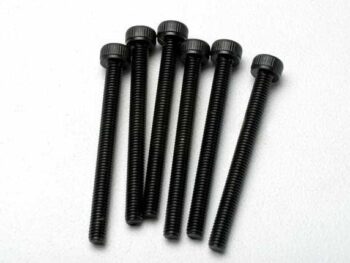 Traxxas TRX3964 Screws, 3x32mm cap-head machine (hex drive) (6), TRX3964 - zes zwarte