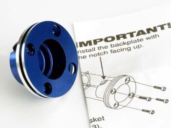 Traxxas TRX4012 Backplate, machined aluminum (blue-anodized)(requires electr, TRX4012 - blauw