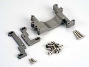 Traxxas TRX4160 Engine mount, 2 piece, aluminum (w/ screws) (N. Stampede), TRX4160 - een set van