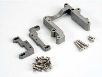 Traxxas TRX4460 Engine mount, 2 piece, aluminum (w/ screws) (N. Rustler/Spor, TRX4460 - vier gri