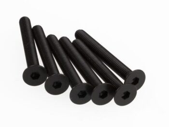 Traxxas TRX4858 Screws, 3x25mm countersunk machine (hex drive) (6), TRX4858 - zes zwarte