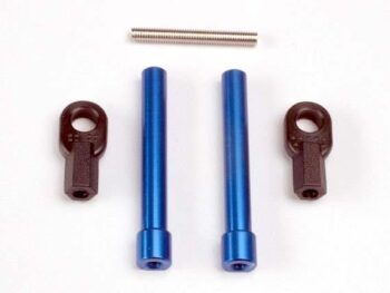 Traxxas TRX4944 Bellcrank posts, aluminum (2)/ steering link threaded rod (3, TRX4944 - twee