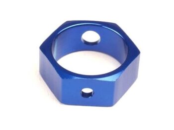 Traxxas TRX4966X Brake adapter, hex aluminum (blue) (use with HD shafts), TRX4966X - glanz
