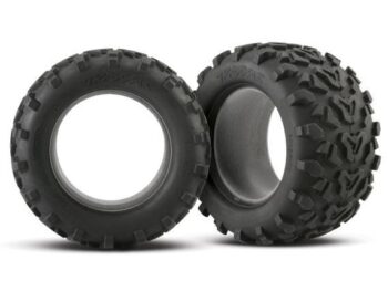 Traxxas TRX4973 Tires, T-Maxx 3.8 (6.3 outer diameter (160mm)) (2) (fits Rev, TRX4973 - twee donker