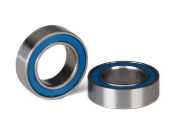 Traxxas TRX5105 Ball bearings, blue rubber sealed (6x10x3mm) (2), TRX5105 - twee metalen kog