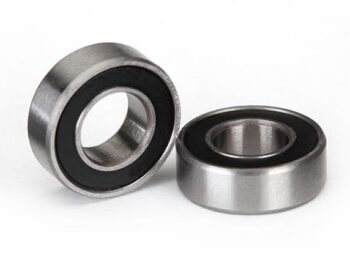 Traxxas TRX5117A Ball bearings, black rubber sealed (6x12x4mm) (2), TRX5117A - twee metal