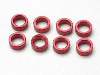Traxxas TRX5133 Spacer, pushrod (aluminum, red) (use with 5318 or 5318X push, TRX5133 - acht kleine, cilind