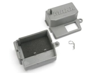 Traxxas TRX5159 Box, receiver (upper and lower halves)/ clip (1)/ foam pad, TRX5159 - een open