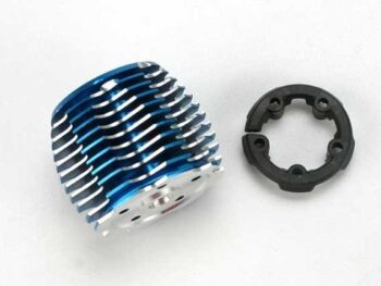Traxxas TRX5237 Cooling head, PowerTune (machined aluminum, blue-anodized) (, TRX5237 - blauw