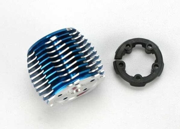 Traxxas TRX5237 Cooling head, PowerTune (machined aluminum, blue-anodized) (, TRX5237