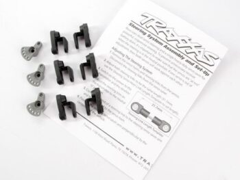 Traxxas TRX5345X Servo horns, steering and throttle (for non-Traxxas servos (, TRX5345X - een set zwarte plastic