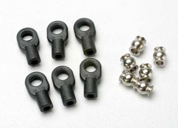 Traxxas TRX5349 Rod ends, small, with hollow balls (6) (for Revo steering li, TRX5349